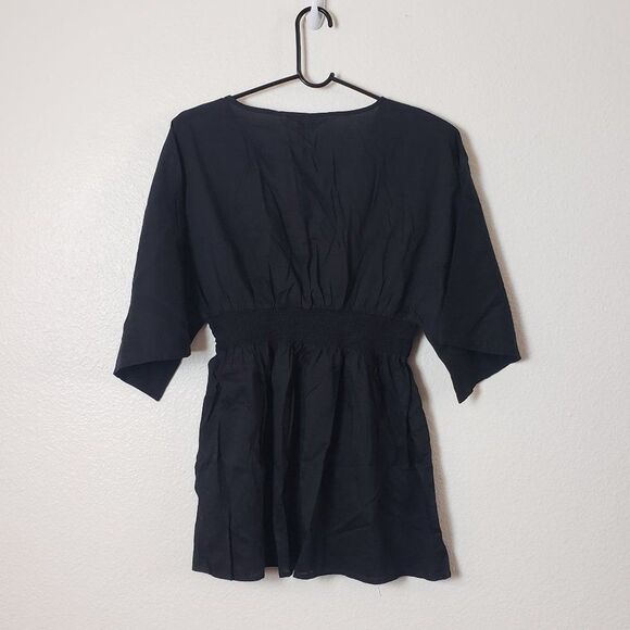Old Navy 100% cotton Black flutter shirt size M - Picture 3 of 5